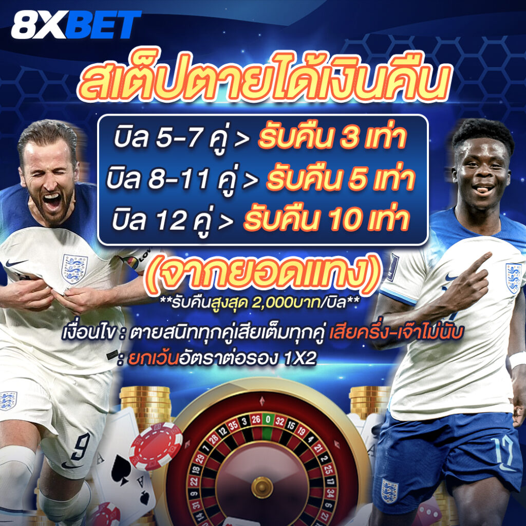 8xBET เว็บบาคาร่าออนไลน์ สมัครฟรี ระบบออโต้ ฝากไม่มีขั้นต่ำ 4 8xbet สเต็ปตาย